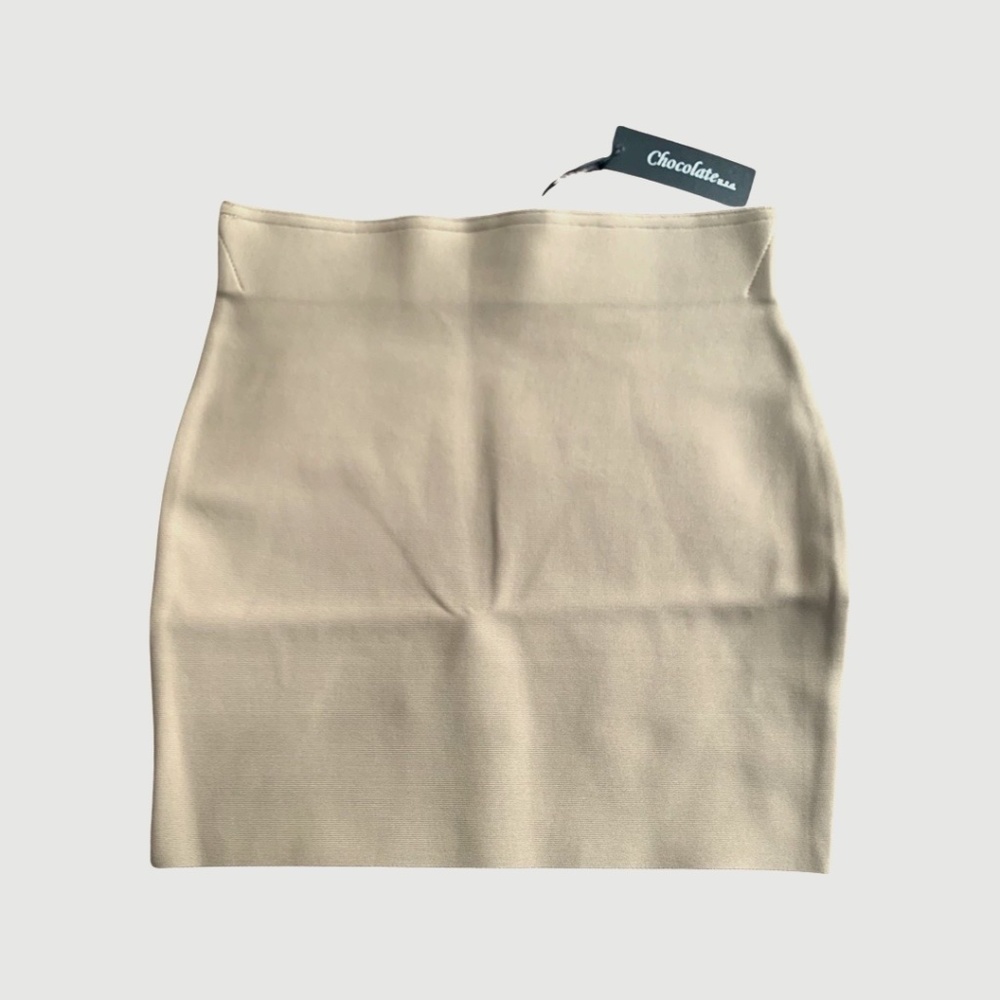 NanaMacs Khaki colored Bandage Bodycon skirt